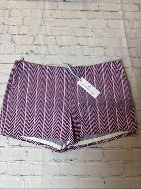 Southern Tide Women's Pink Chevron High-Rise Shorts NWT (0005)